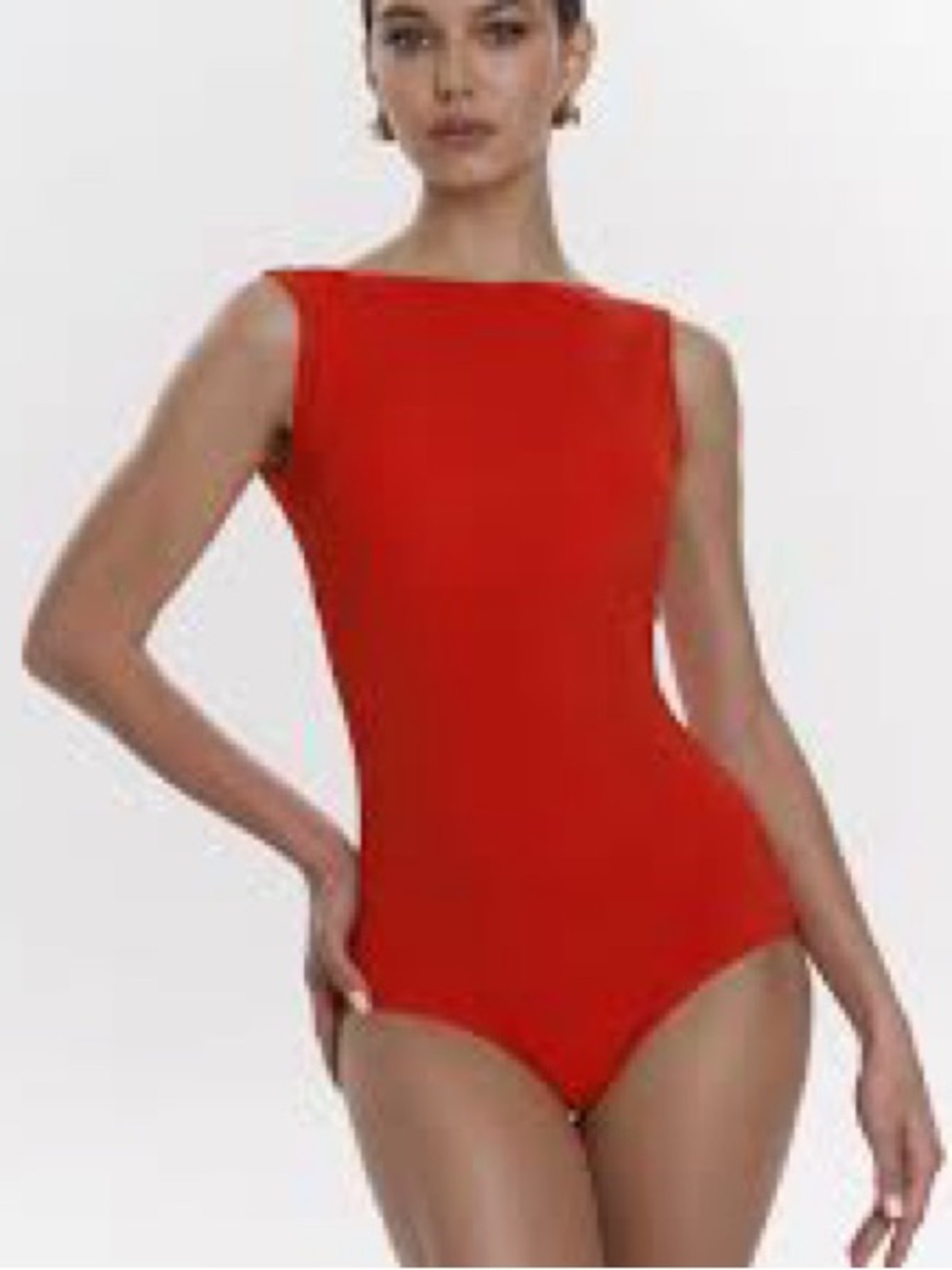 WOLFORD Sleeveless String Bodysuit Red (124)